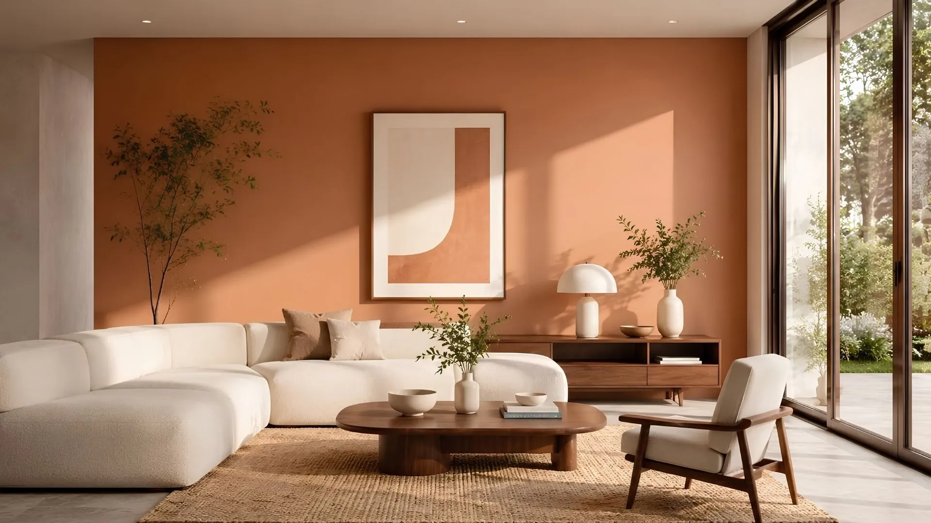 Modern living room painted with Skypaints premium lavender emulsion